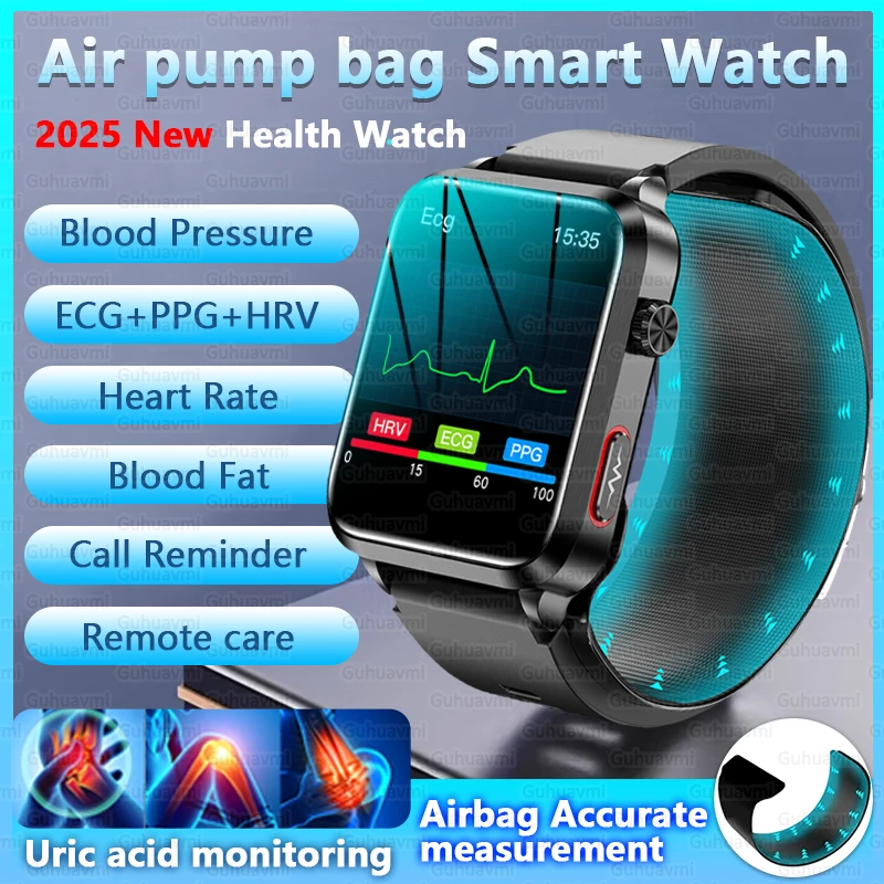 Para XIAOMI salud reloj inteligente hombres ECG bomba de aire presión arterial precisa ritmo cardíaco oxígeno en sangre BT llamada SmartWatch mujeres