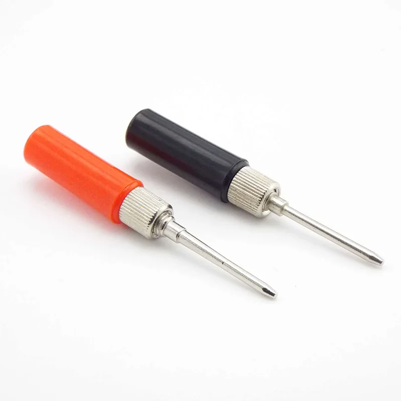 2pcs Insulated Test Meter Probe Spring Test Probe Hook Wire Connector For Multimeter Stainless Steel Needle Test Leads Pin