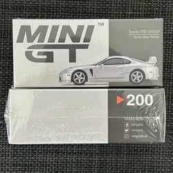 TSM MINIGT 1/64 #200 TRD 3000GT Alpine Silver Metallic Die-cast alloy car model collection display gifts