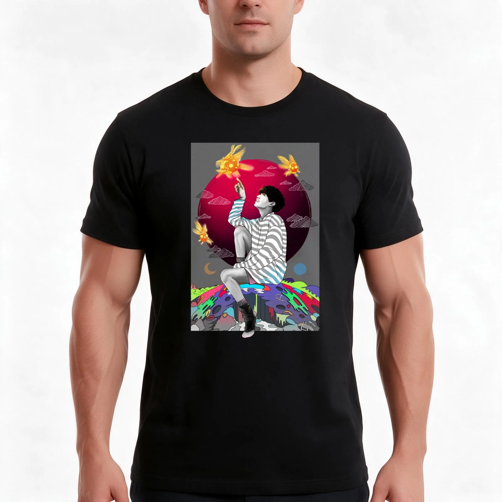 Hope World - Daydream T-Shirt, Summer Casual Cotton Tee, Oversized Streetwear Tops, Vintage Graphic Print, Unisex Men Women