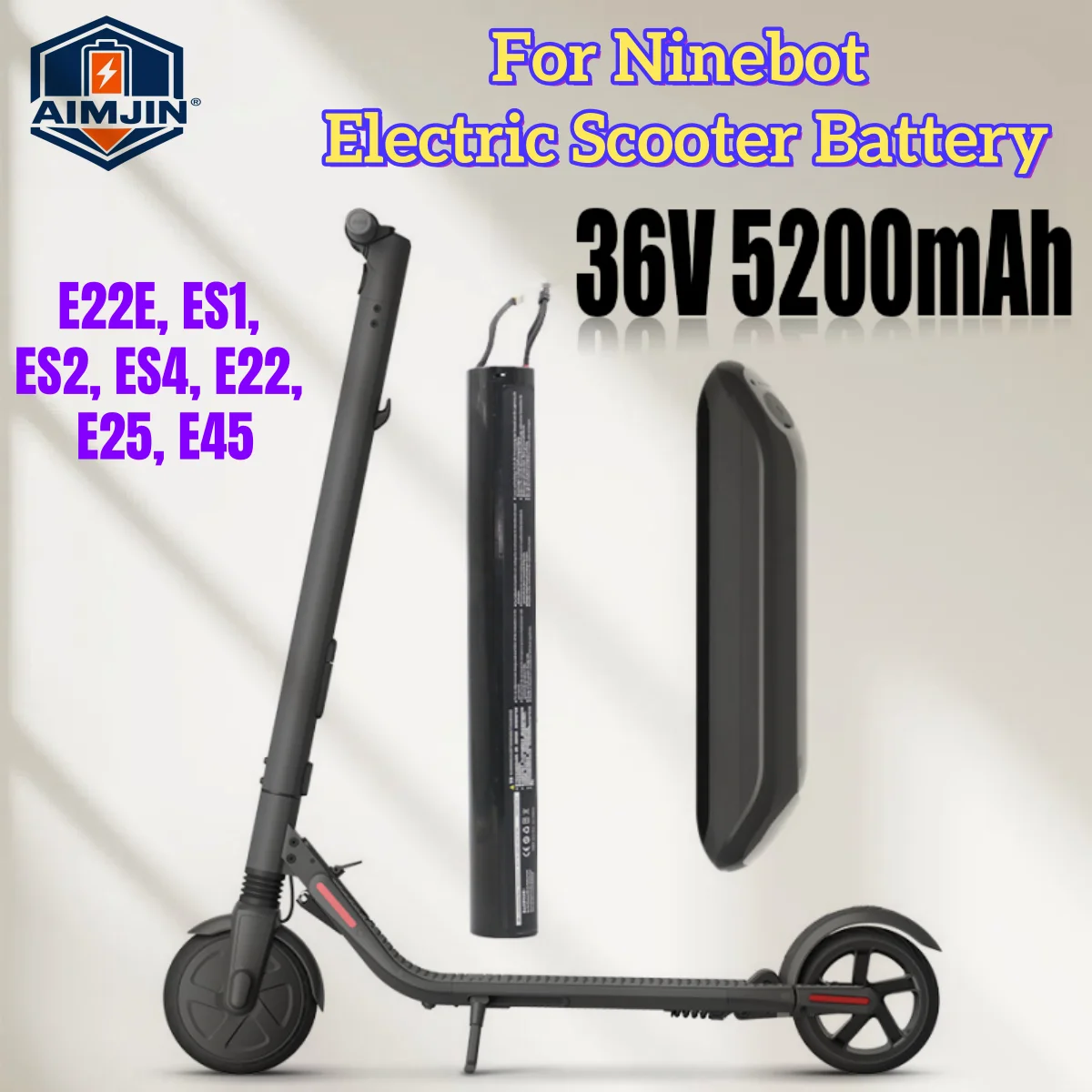 

External/Built-in Battery For Ninebot Segway ES1 ES2 ES4 E22 E22D E22E Smart Electric Scooter 36V 5200mAh Scooter Accessori