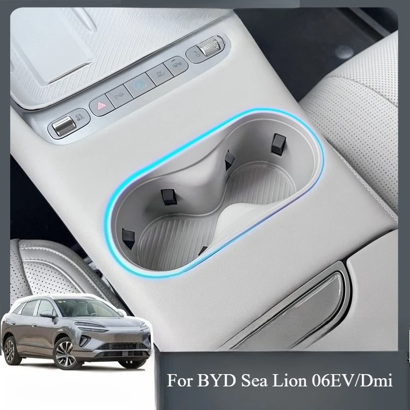 For BYD Sea Lion 06EV/Dmi Central Control Water Cup Box Silicone Pad Car Interior Modification Accessories Specially Accessories