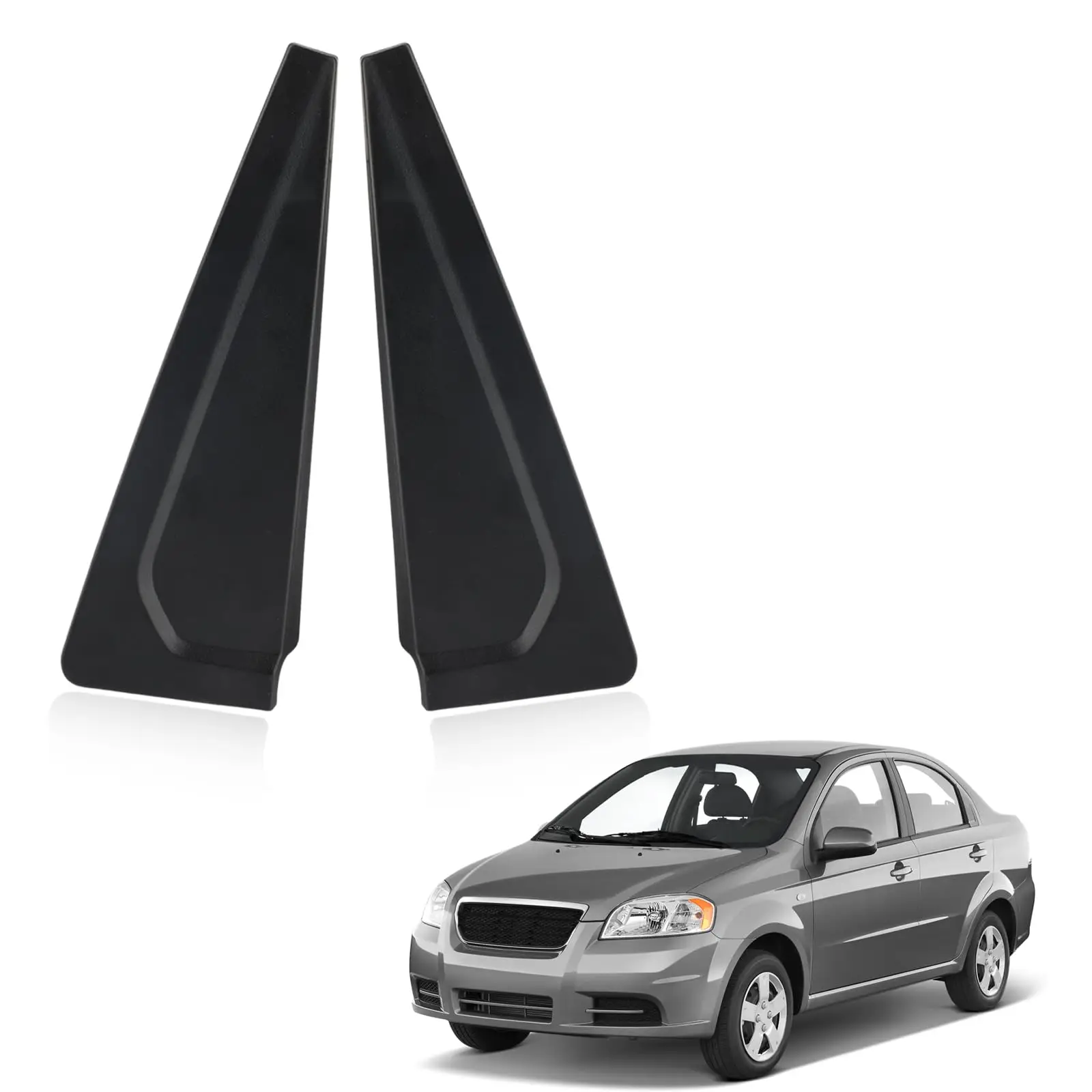 For Aveo 2004-2011 Car Rear Door Outside Delta Moldings Window Triangular Trim Panel Part Numbers 96585538 96585539 New