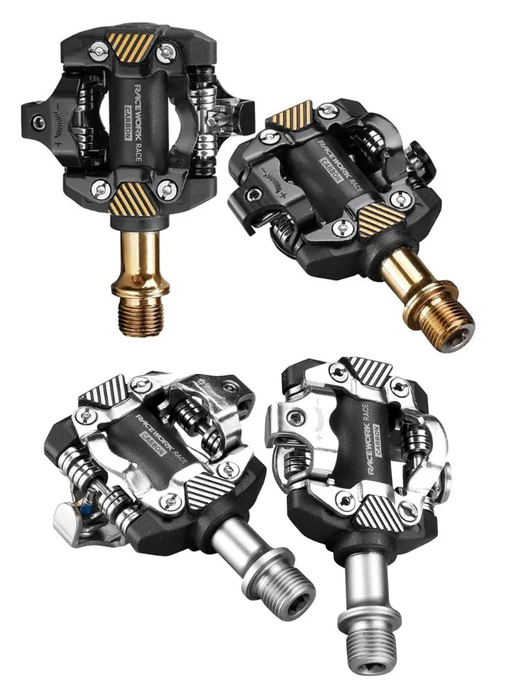 AliExpress KESO X-M8100 Bike Carbon Fiber Ultralight Pedals Self-Locking SPD DU Bearing MTB Bicycle Die Casting Bike Parts