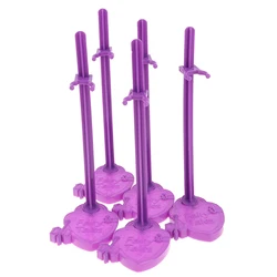 5Pcs/lot Waist Doll Stand Display Holder Model Purple Support Toys Model Accessories