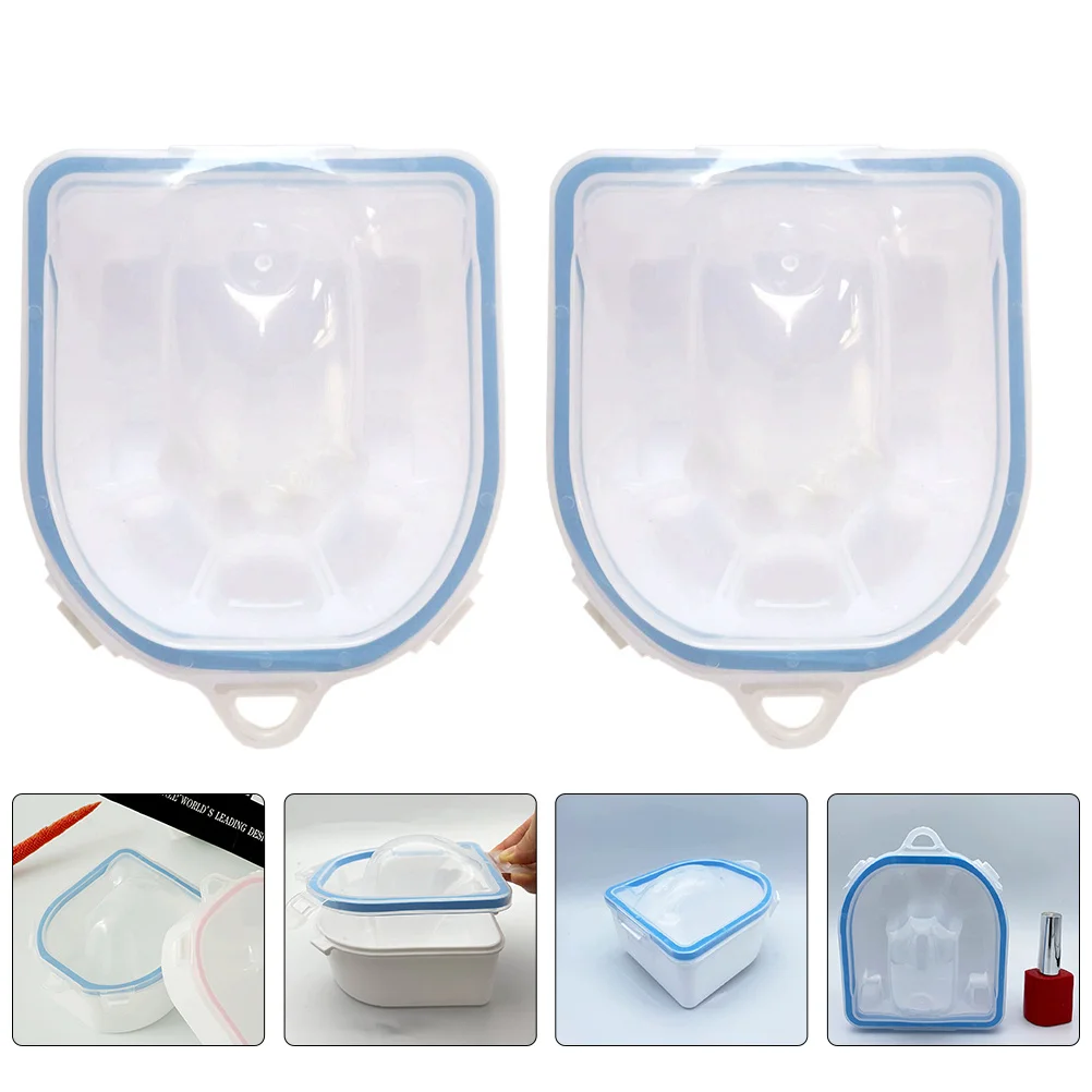 Bols de trempage pour manucure, 2 pièces, bols durables pour Nail Art, bol pour enlever le vernis à ongles, soins des mains, outil de Spa professionnel à usage domestique