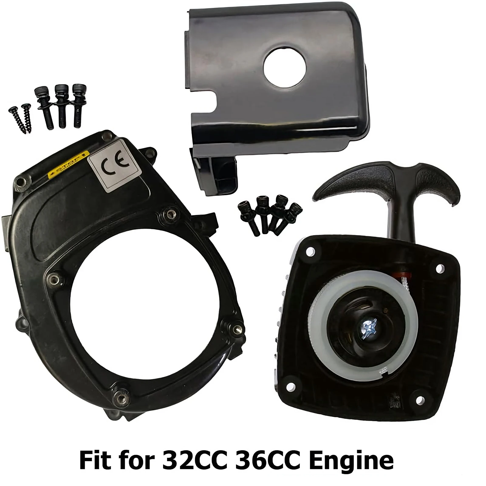 TSRW RC Car Engine Side Cover Pull Starter Cover Kit for 1/5 32CC 36CC Zenoah CY HPI ROVAN KM Baja Losi 5ive T FG