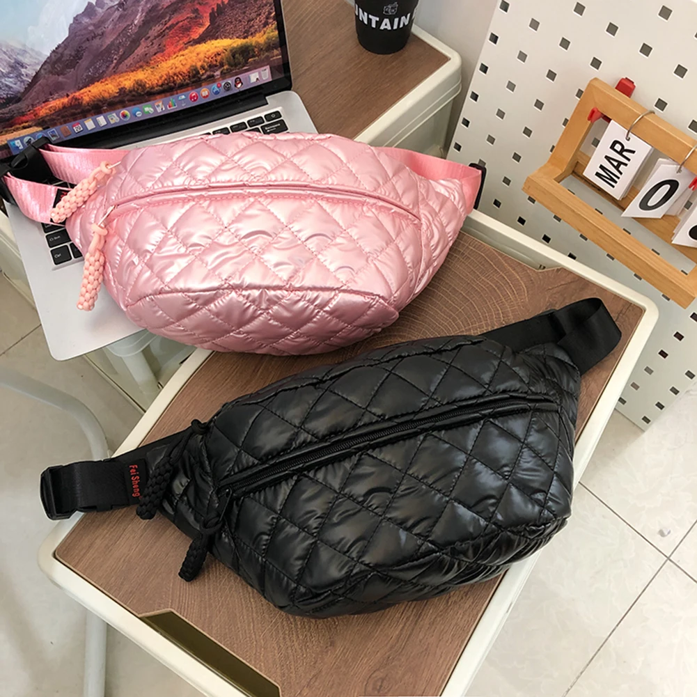 Fashion Casual Crossbody Purse Couple Quilted Chest Bag Small Sling Bag Vintage with Multi Pockets for Christmas Gift Fanny Pack