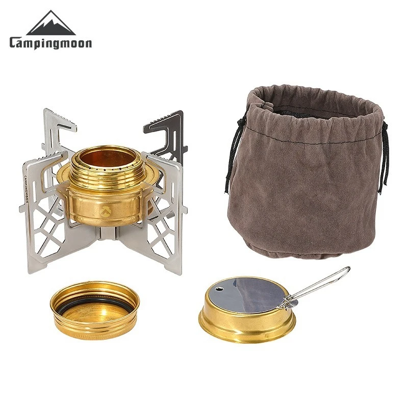 

CAMPINGMOON AS-1 Alcohol Stove Outdoor Small Picnic Equipment Brass Stove Liquid Alcohol Stove Head Portable Stove