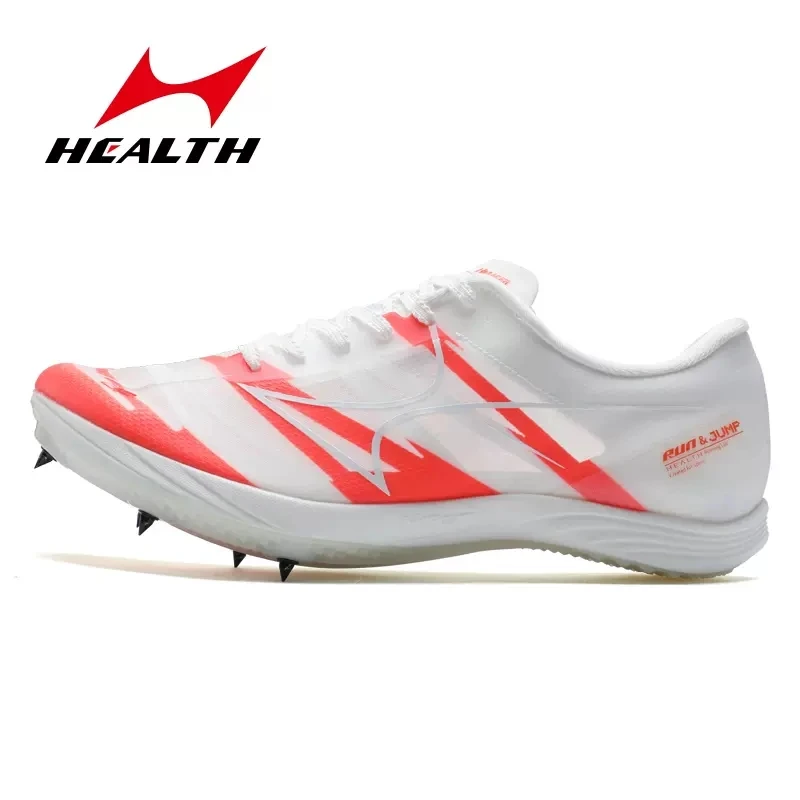 Health Spike Shoes Thick Soled Sprint Shoes Track and Field Physical Long-distance Running Long Jump Competition Sneakers 818S