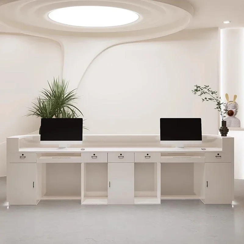 Simplicity Reception Desks Designer Italian Style Beauty Salon Reception Desks Nail Salon High-end Office Furniture Recepce