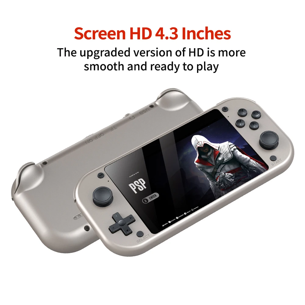 BOYHOM M17 Retro Handheld Video Game Console Open Source Linux System 4.3 Inch IPS Screen Portable Pocket Video Player 64GB