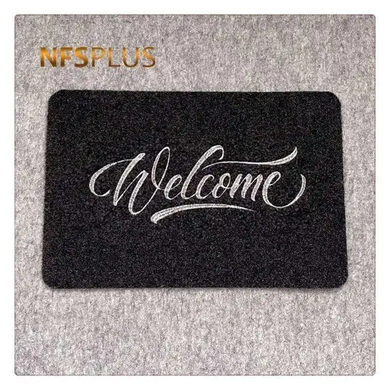 Welcome Door Mat Entrance Doormat Hallway 40x60cm Polyester Waterproof Anti-Slip Hallway Floor Mat Durable Outdoor Door Carpet