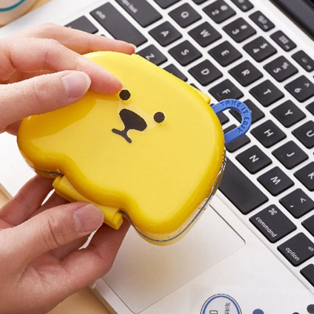 Pocket 7 Grids Cartoon Pill Storage Box Weekly Plastic Pill Organizer Box Dustproof Dispensing Medicine Box Home