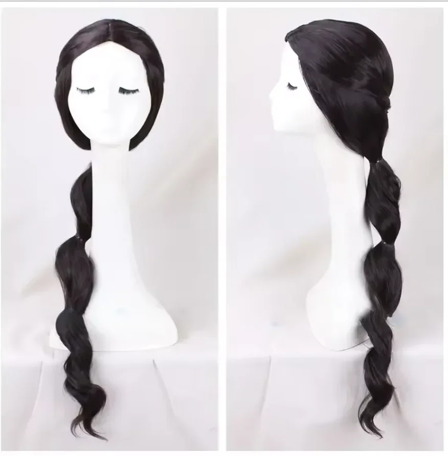 

Long Black Anime Aladdin Anime Cosplay Wigs Anime Costumes Desert Princess Wigs Women Costume Party Halloween Wigs