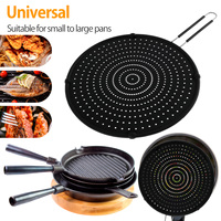 32cm Silicone Splatter Screen Frying Pan Cover Heat Insulation Splatter Screen Cooking Tool Oil Splash Guard Kitchen Accessories