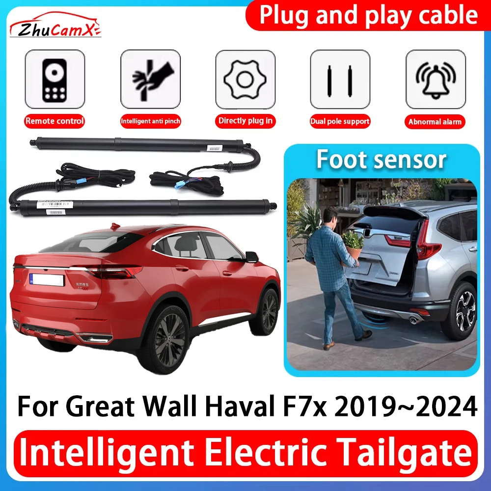 

ZhuCamX Car Power Trunk Electric Suction Tailgate Intelligent Tail Gate Lift Strut For Great Wall Haval F7x 2019~2024