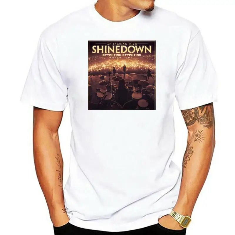 New Shinedown Attention Attention Concert Tour 2022 T-Shirt Custom Special Print Tee Shirt