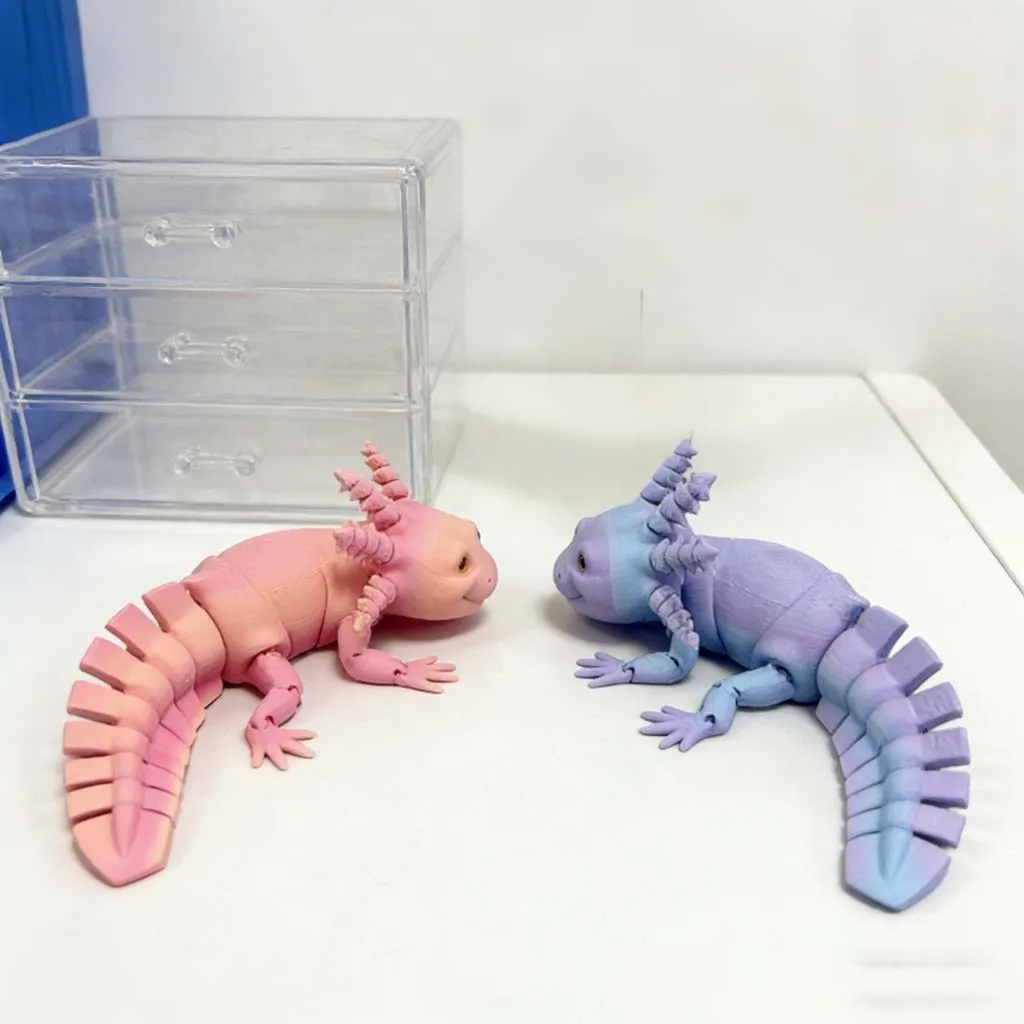 3D-gedruckte Salamander-Statue, flexibles 3D-gedrucktes Tier, bunte Figur-Statue, Geschenke, Valentinstag, 23 cm/9,06 Zoll – Detail 12
