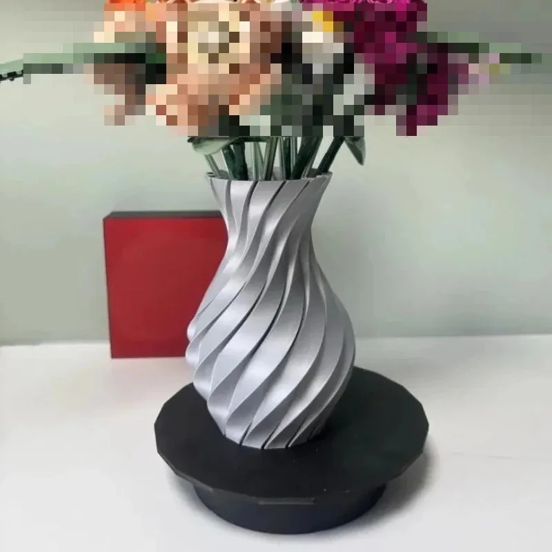 1pc Vase for Lego Bouquet Roses Flowers Flower Bouquet Building Blocks Model Bricks Vase Dispaly DIY Toys For Kids Gift - view 4