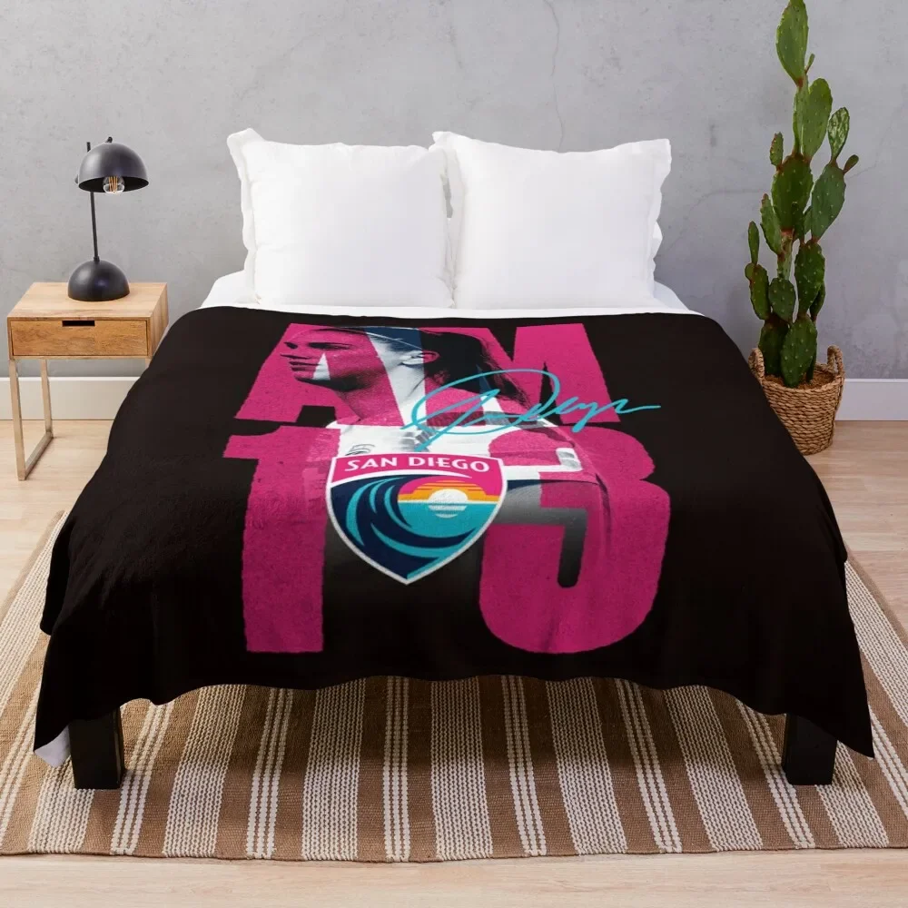 

NWSL Alex Morgan Throw Blanket Anti Shedding Soft Fuzzy Blanket for Home