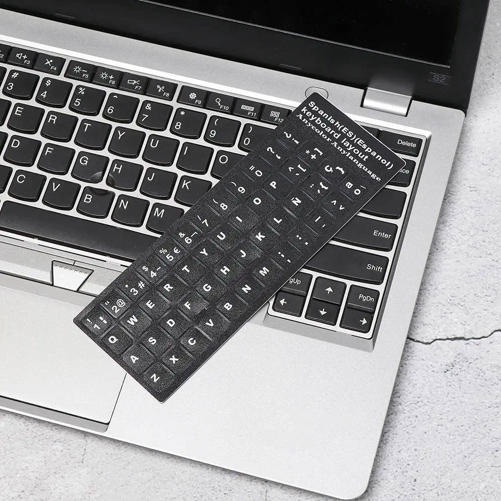 

Spanish/English/Russian/Deutsch/Arabic/Italian/Japanese Letter Keyboard Sticker For Laptop PC Wear-resistant Keyboard Sticker