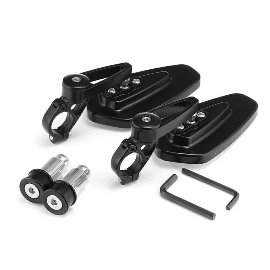 2Pcs Motorcycle Mirrors Fits for 7/8" 22mm Bar End Side Rearview Mirror Universal Motorbike Bike Handlebar Rear View Mirrors 2