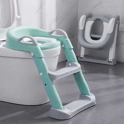 Folding Infant Potty Seat Urinal Backrest Training Chair with Step Stool Ladder for Baby Toddlers Boys Girls Safe Toilet Potties