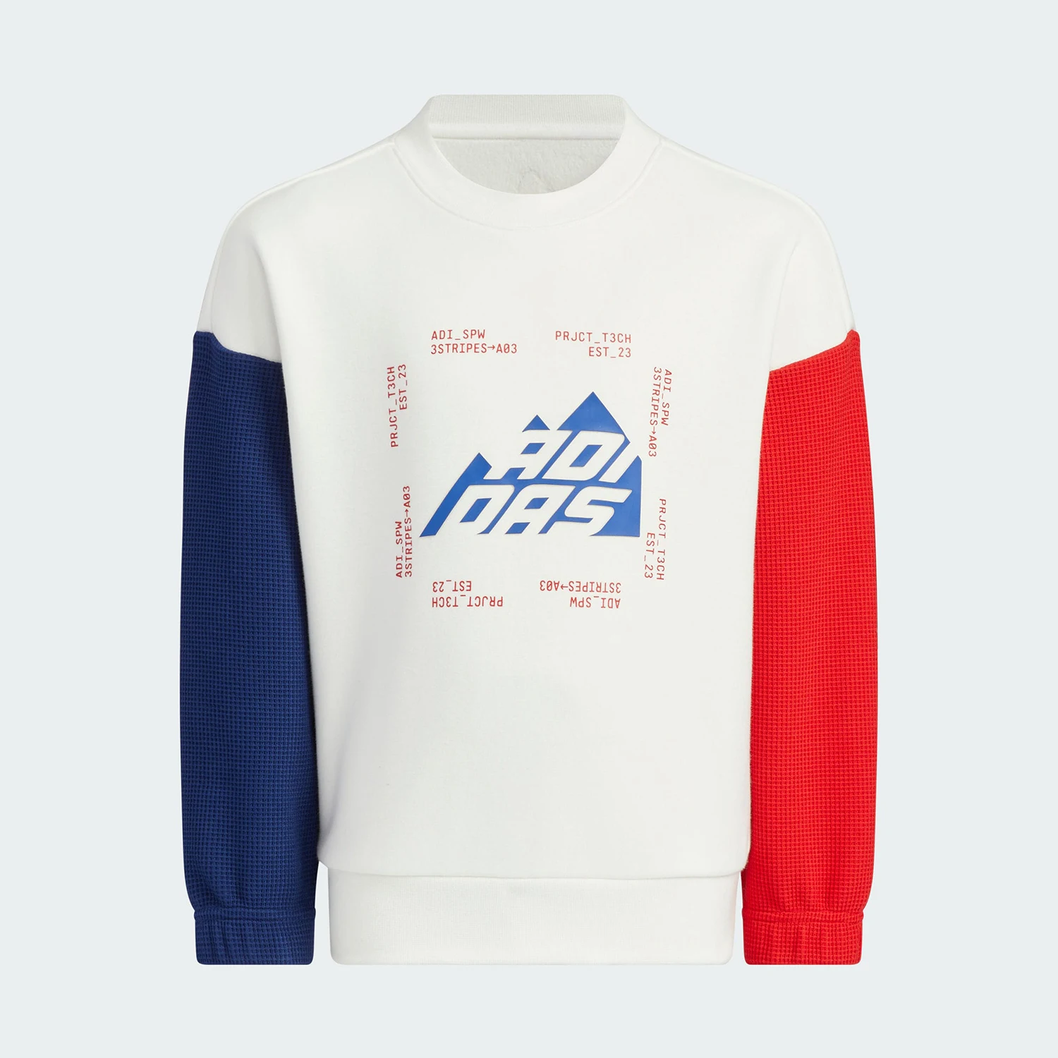 

Официальный оригинальный новый детский спортивный свободный свитшот в стиле пэчворк с круглым вырезом Adidas JI6189