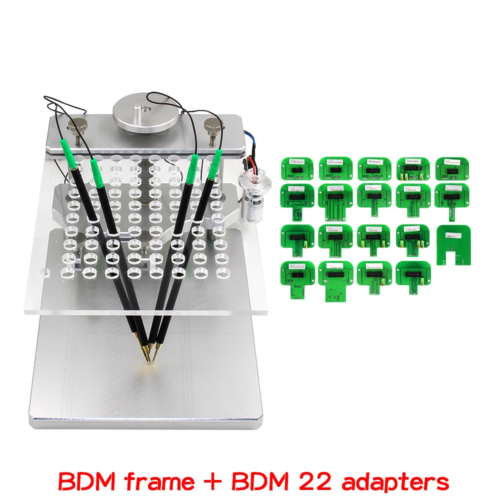 

High-quality BDM LED Frame Metal Stainless Steel Complete Set for ECU Programmer Tools 2 In 1 with Probe 22 Pieces of Adapter