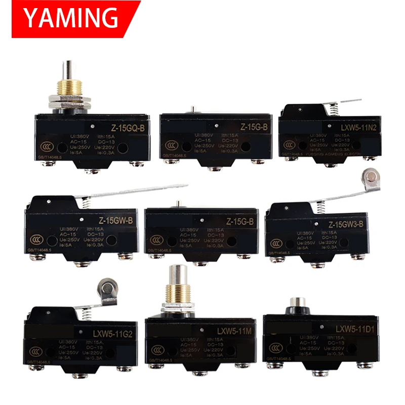 Micro Limit Switch Small Limiter Travel Switches LXW5-11G1/G2/Q1/M3 Screw Foot 1NO 1NC Silver Contact