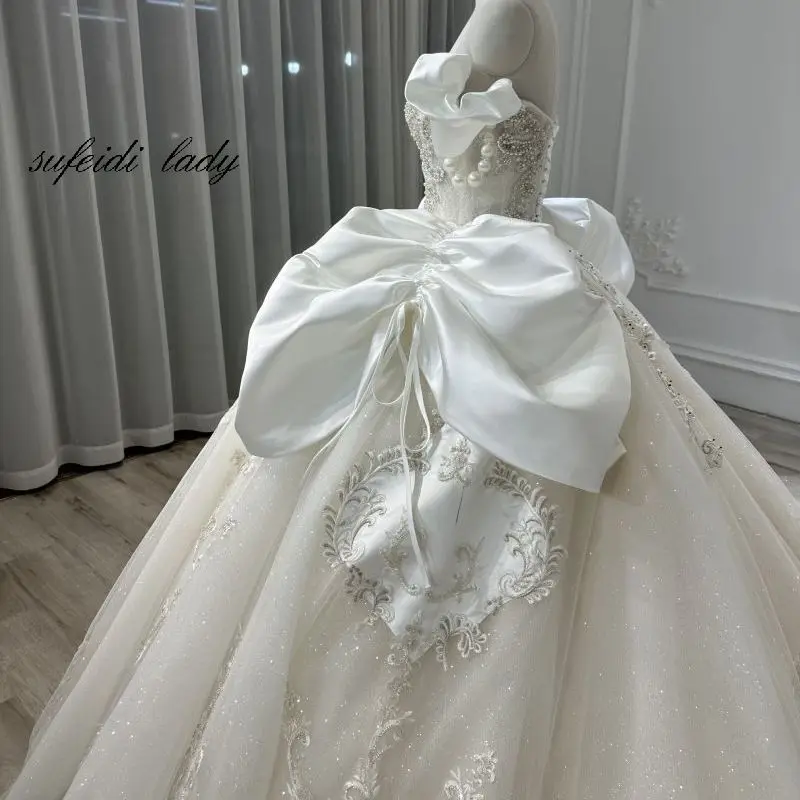 Robe de mariée blanche à une épaule, robe de mariée de luxe élégante, nouveau, 2023