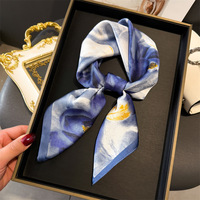 70*70cm Designer Print Scarf Women Silk Scarves Bandana Hijab Neckerchief Shawl Kerchief Summer Hair Band Foulard Lady Luxury