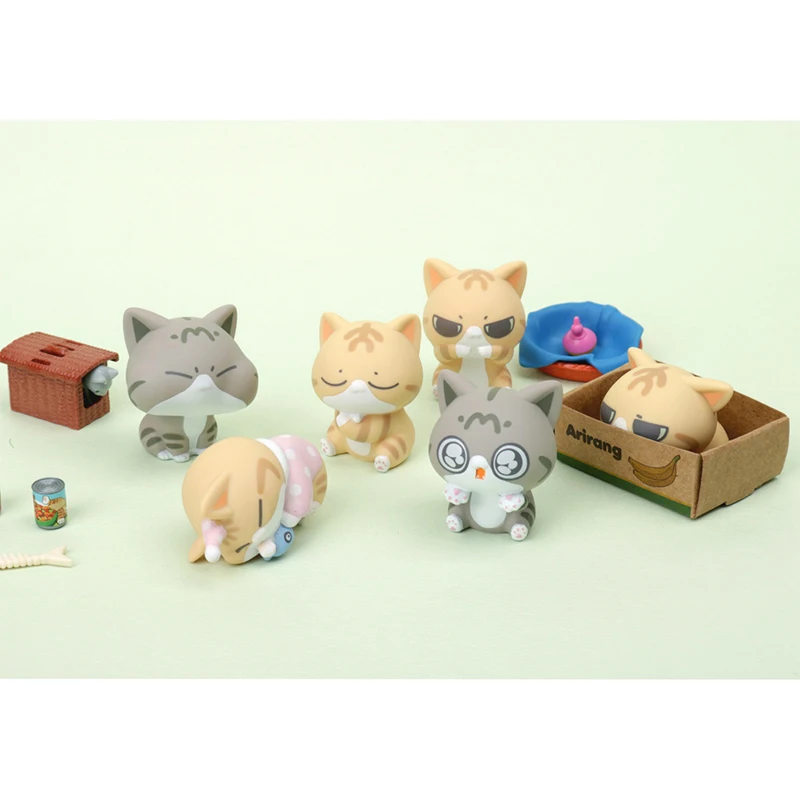 Figuritas originales de marca Popular, figuras bonitas de gatito Kawaii, caja ciega de juguete de colección, regalo de cumpleaños para niña