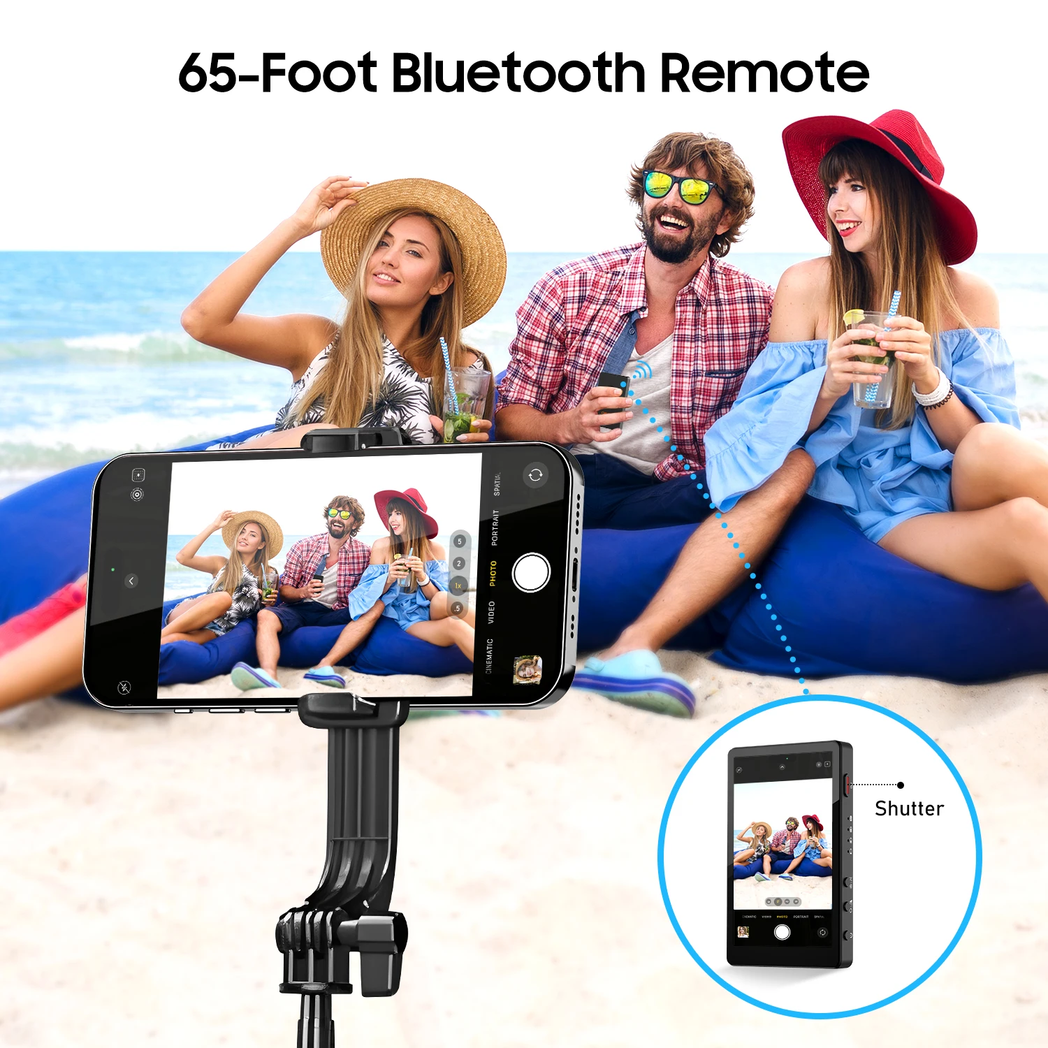 

Phone Monitor for Selfie Vlog Video Live Streaming Portable Mobile Phone Rear Camera Selfie Display Screen Support Bluetooth