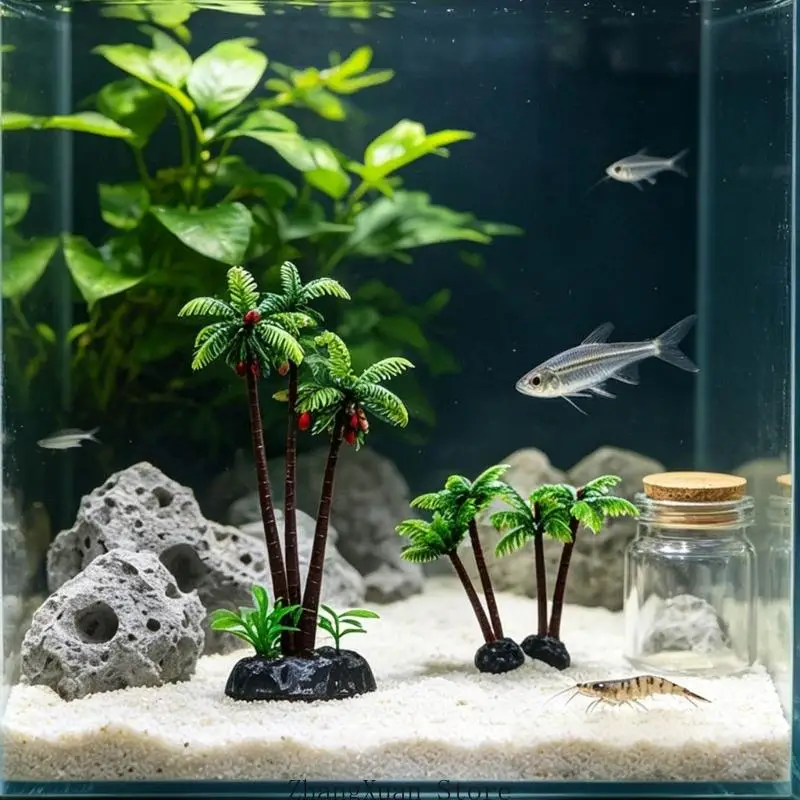 Aquarien Landschaft Künstliche Pflanze Aquarien Landschaftsbau für Garnelenzucht Landschaft Ornamente Baum Handwerk 3XUF – Detail 8