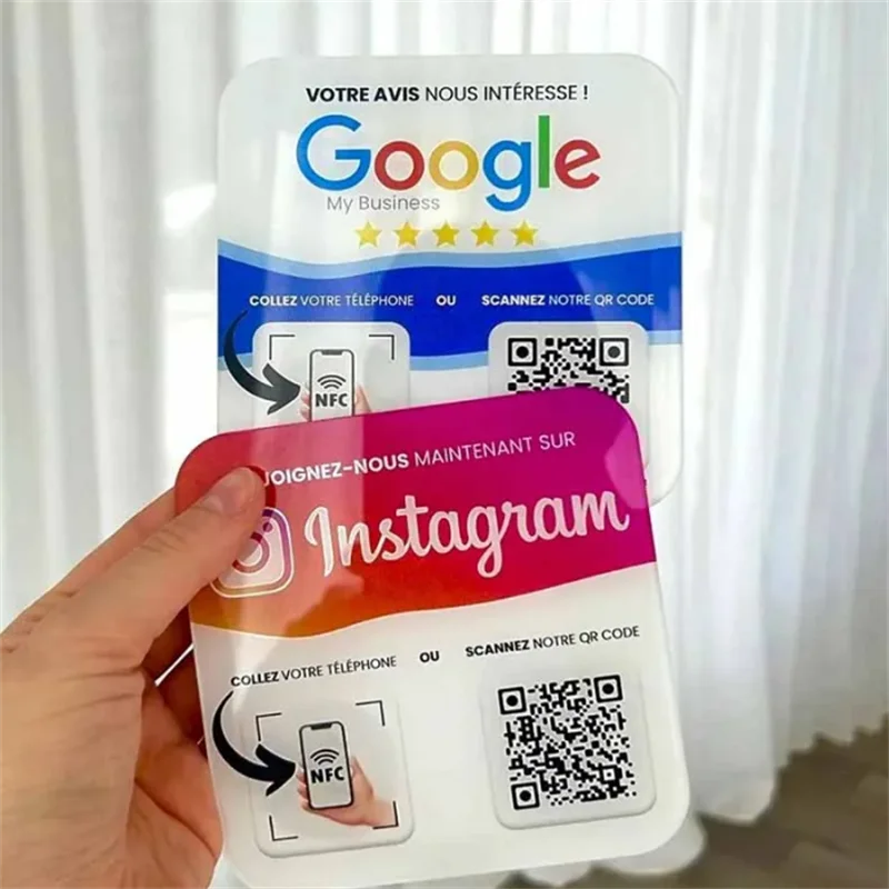 Custom Google Review Sign Social Media Sign QR Code Display Table Display