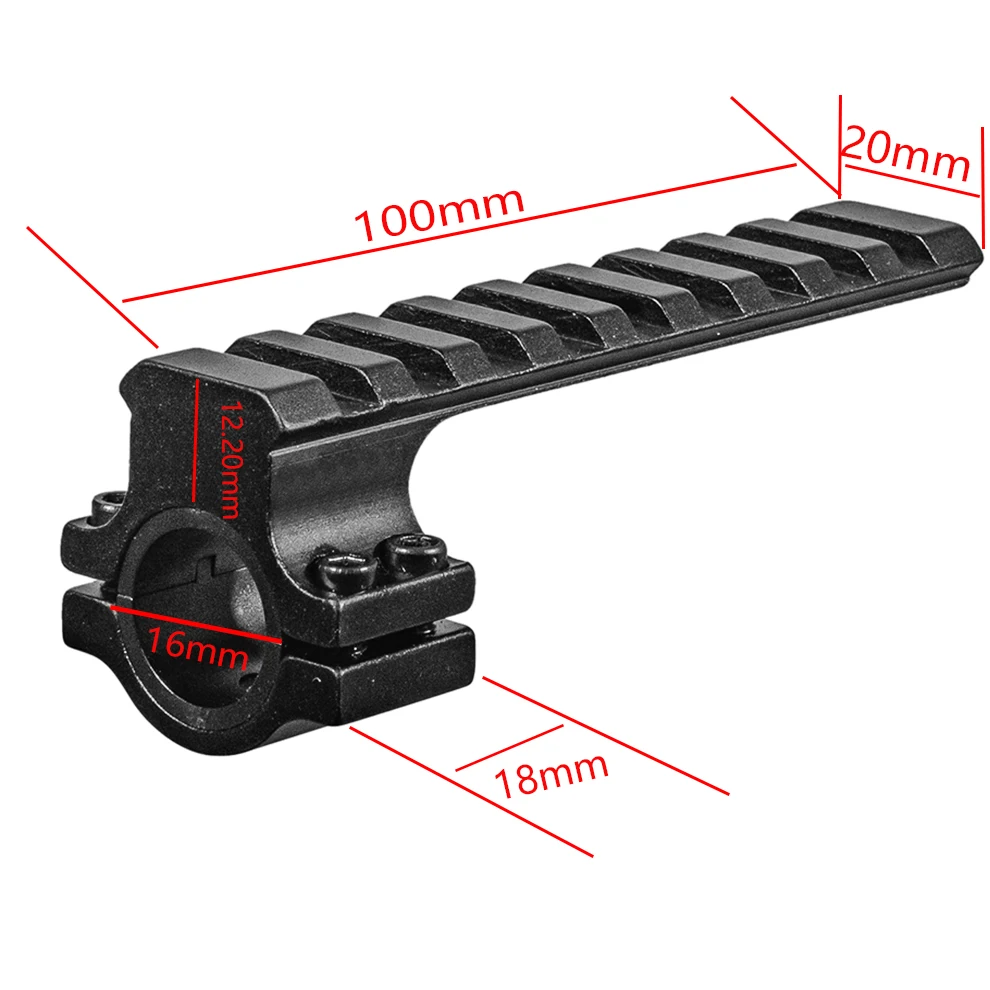 FIRE WOLF 100mm Langes Rohrklammerband mit 20mm Oberrohr, Aluminiumhalterung Passend für 16mm / 17,5-20mm Rohr – Detail 2