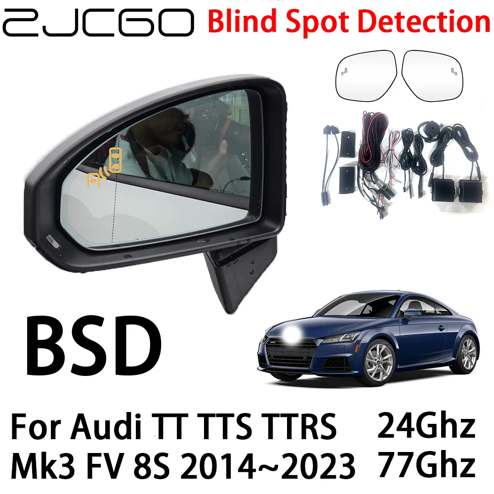 ZJCGO Car BSD Radar Warning System Blind Spot Detection Safety Driving Alert for Audi TT TTS TTRS Mk3 FV 8S 2014~2023