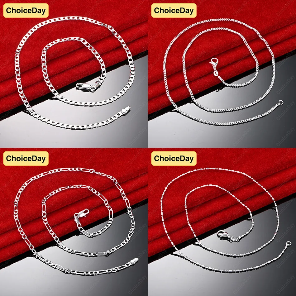 

ChoiceDay 925 Sterling Silver Exquisite Geometric Necklace Women's Gift Jewelry Party Wedding Accessories