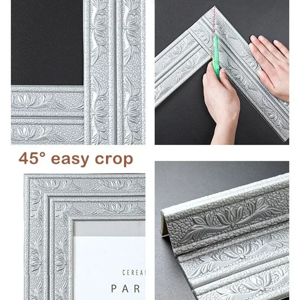 3D Foam Wall Edge Strips Stickers  Corner Line Waterproof Ceiling Decoration Flexible Molding Trim ﻿home Decors
