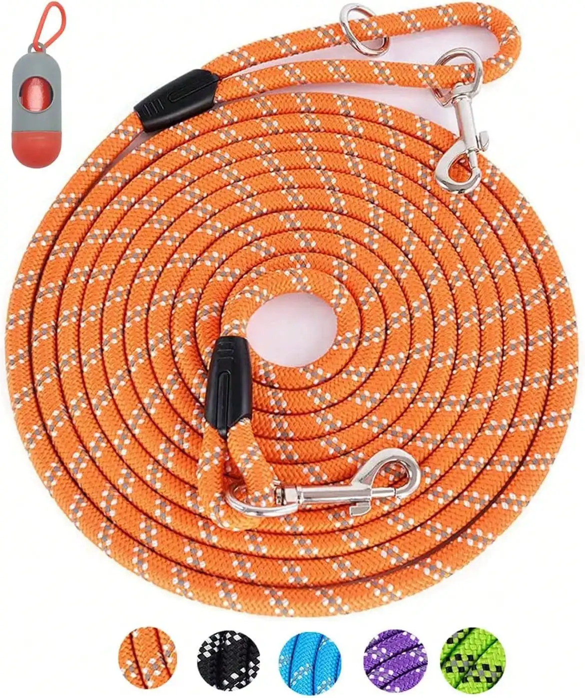 Leash Training 10FT - 100FT, Reflective, Heavy Duty, All Dog Sizes - Outdoor Walking, Playing, Camping, Yard Use