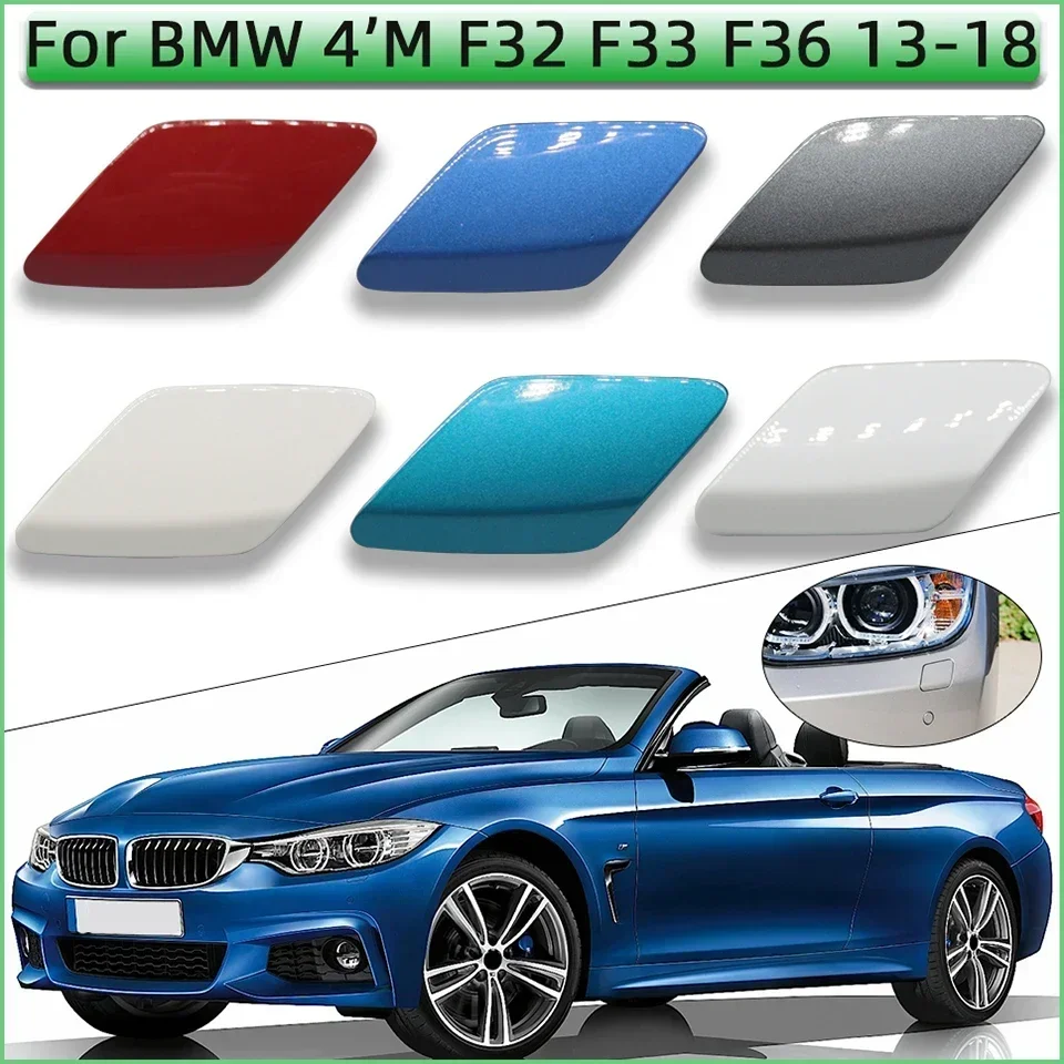 

For BMW 4 M-Sport F32 F33 F36 2013 2014 2015 2016 2017 2018 Fornt Bumper Headlight Washer Nozzle Cover Sprayer Cap Trim Painted