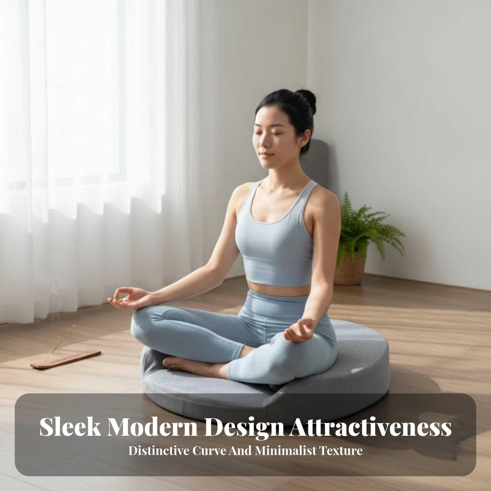 Meditation Seat Cushion Washable Memory Foam Meditation Cushion Memory Foam Floor Seat Pad Soft Stable for Adults, Pilates