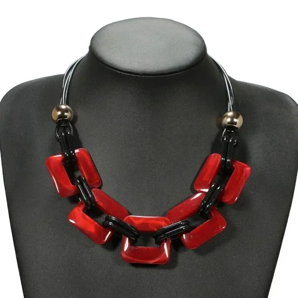 Find Me Fashion Power Leather Cord Statement Necklace & Pendants Vintage Weaving Collar Choker Necklace for Women Jewelry