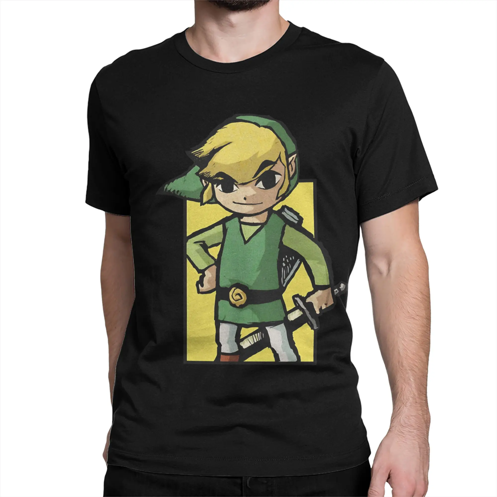 Men Women's The Wind Waker Link Hero Patch Zeldas Legend T Shirt 100% Cotton Clothing Round Neck Tees Plus Size T-Shirts