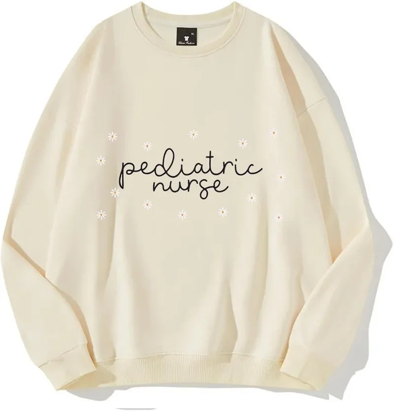 Floral Pediatric Nurse Sweatshirt, Peds Nurse Sweatshirts, Pediatric Sweatershirt, Nurse Funny Letter Sweatshirt