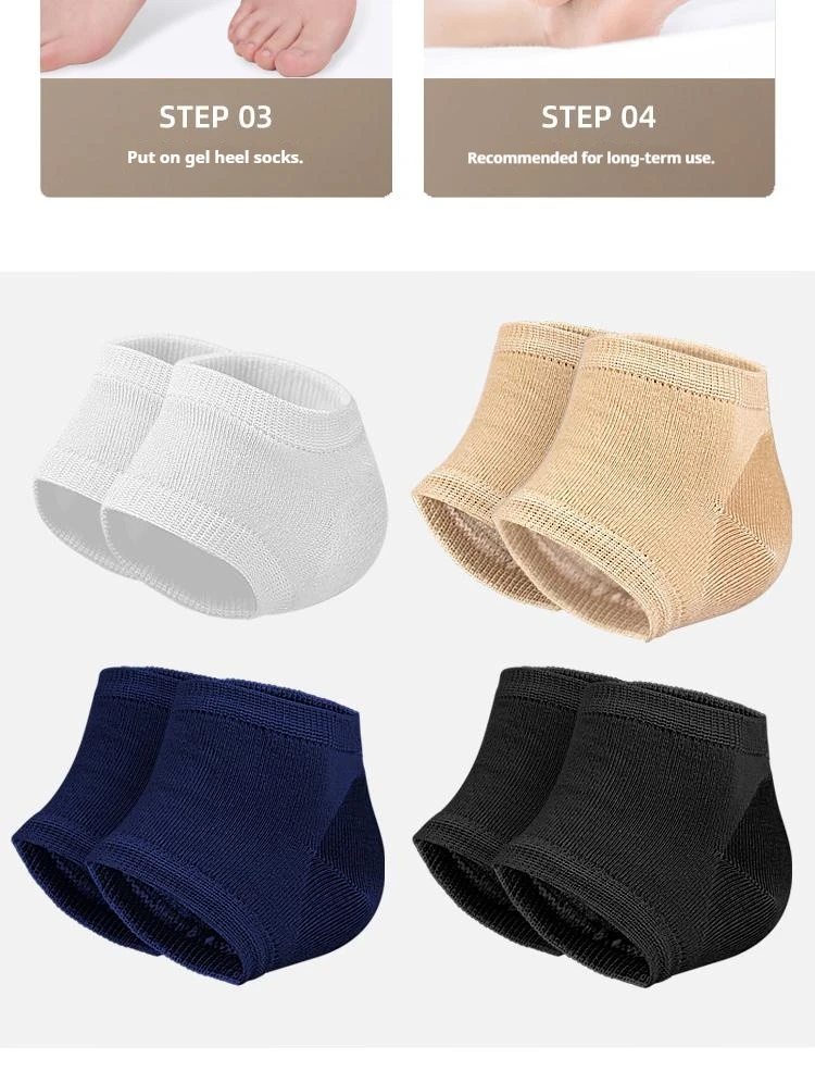 Fersenschützer, Gel-Fersenschützer, Anti-Riss-Fußpflege, halbe Socken, Unisex-Fußpflegepads, 2 Stück/4 Stück. – Detail 9