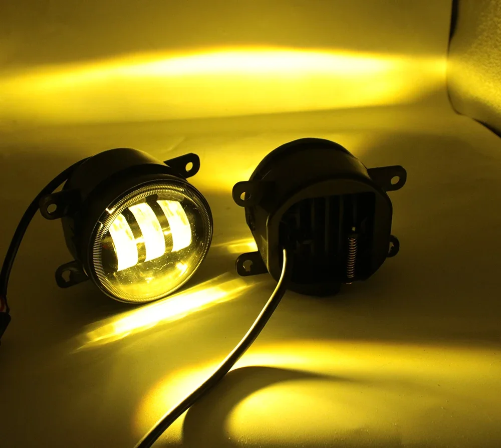 40W Led Fog Lights Angel Eyes DRL For Fiat Mobi Way On Like 2016-2021 2022 2023 2024 2025 2026 White Yellow Fog Driving Lamp detail image 15