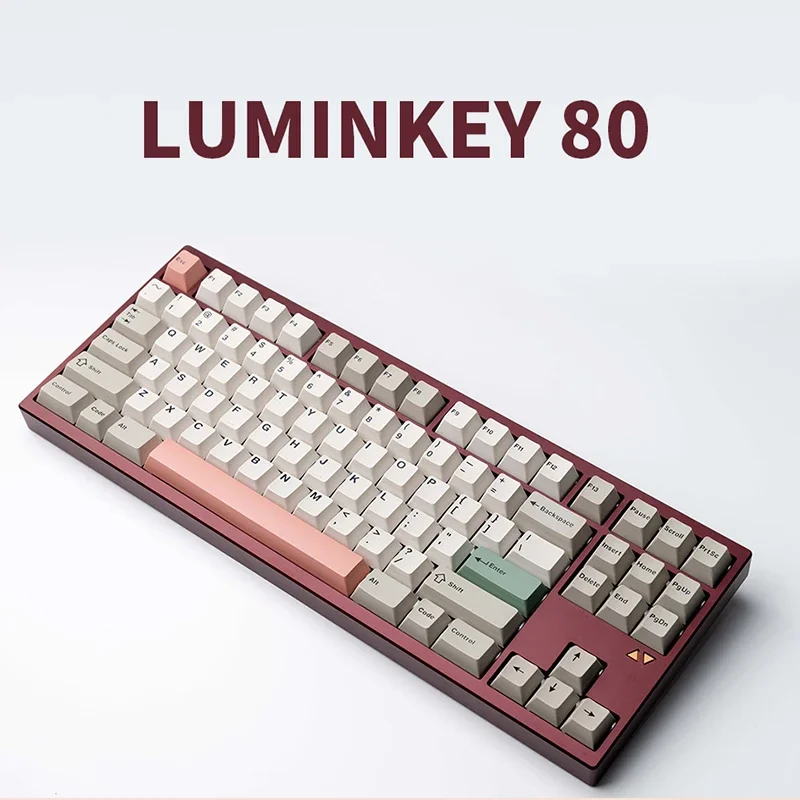 Luminkey80 Mechanical Keyboard Kit Aluminum Alloy Anodize Customize 3 Mode Hot-Swap RGB Gasket Backlit PBT Keycaps Game Keyboard